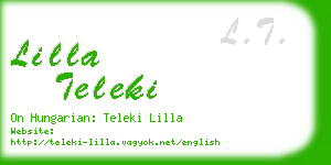 lilla teleki business card